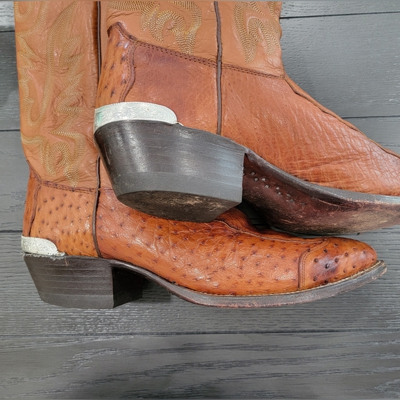 JUSTIN STYLE COWBOY BOOTS 40066 and Cowboy Boot Bag SZ 9 D - Picture 7 of 14